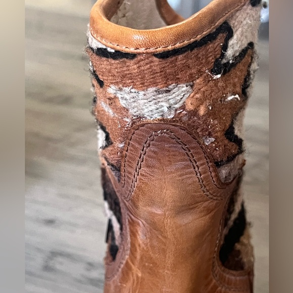 FREEBIRD By Steven Shine Ankle Brown Leather Boots size 6 - Picture 15 of 16